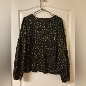 GAP 100% Cotton Floral Pullover Blouse NWT Size Large